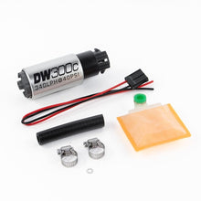 Load image into Gallery viewer, Deatschwerks DW300C series, 340lph compact fuel pump w/ mounting clips w/ Universal Install Kit. (9-309-1000)