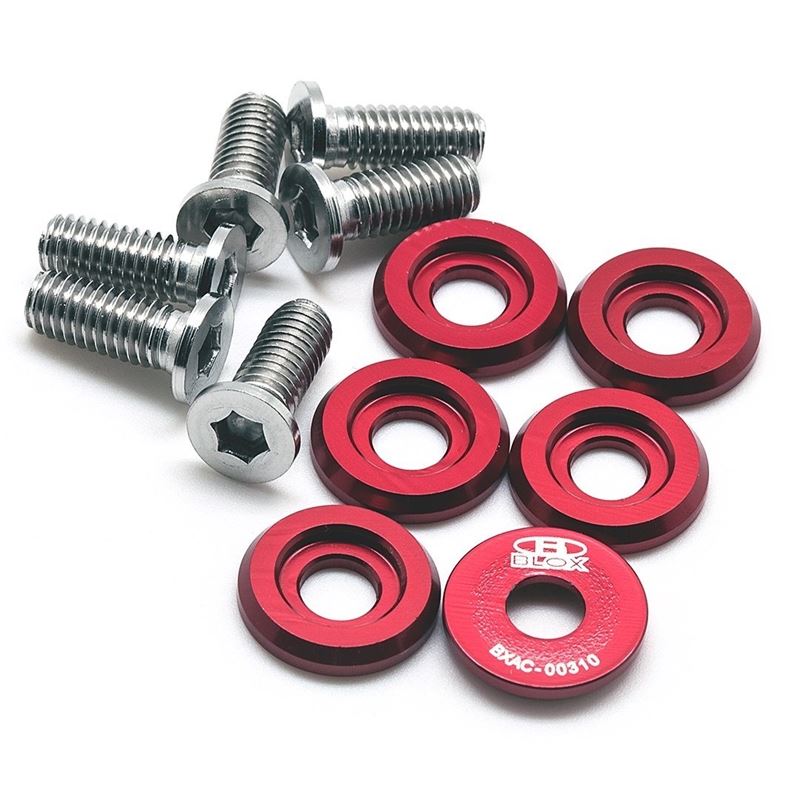 Blox Racing Large Diameter Fender Washers - Red (BXAC-00310-L-RD)