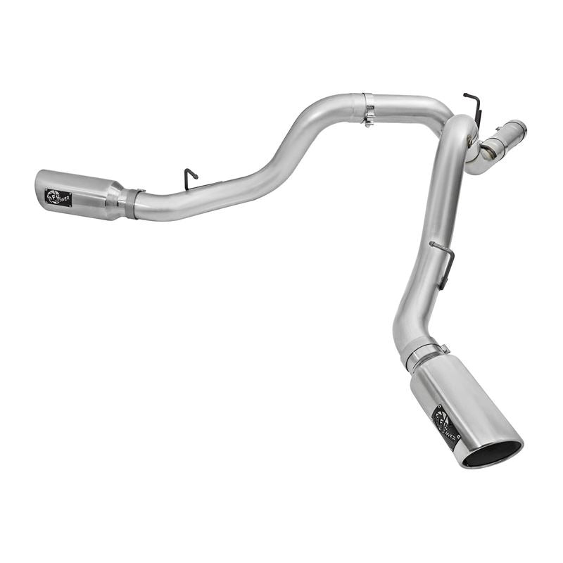 aFe ATLAS 4 IN Aluminized Steel DPF-Back Exhaust System w/Polished Tip (49-04080-P)