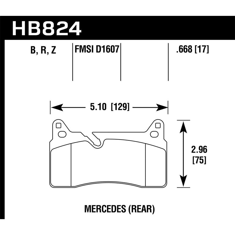 Hawk Performance Performance Ceramic Brake Pads (HB824Z.668)