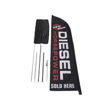 Load image into Gallery viewer, aFe Diesel Horsepower Flag, Black (Double Sided) (40-10155)