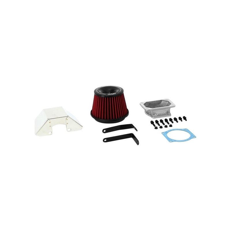 APEXiÂ® Power Metal Polished Short Ram Air Intake System with Red Filter (507-M001)