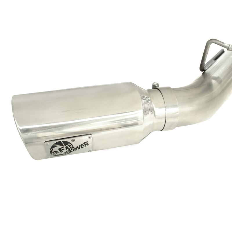 aFe ATLAS 4 IN Aluminized Steel DPF-Back Exhaust System w/Polished Tip (49-04043-P)