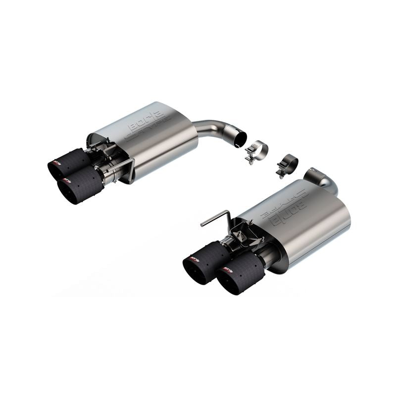 Borla w/ Active Exhaust S-Type Axle-Back Exhaust System - Carbon Fiber for 2024 Ford Mustang GT 5.0L V8 (11985CFBA)