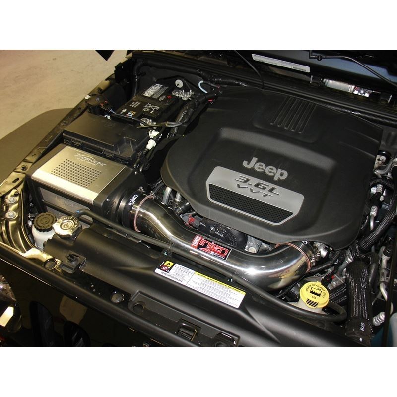 Injen 12-13 Jeep Wrangler JK 3.6L V6 Wrinkle Black Short Ram Intake w/ Power Flow Box (PF5003WB)