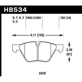 Hawk Performance ER-1 Disc Brake Pad (HB534D.750)