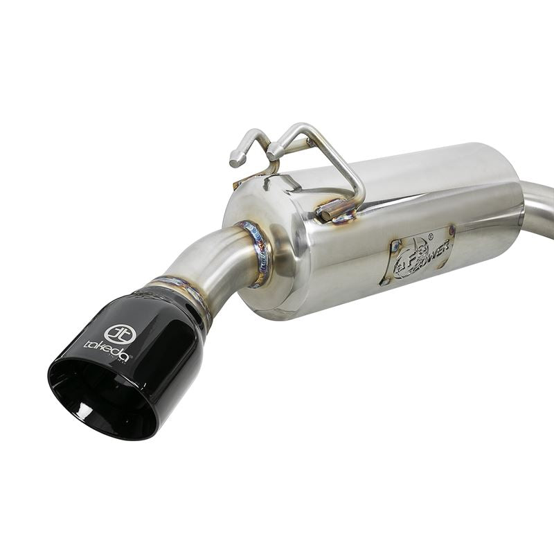 Takeda 3 IN to 2-1/2 IN 304 Stainless Steel Cat-Back Exhaust w/ Black Tips (49-36701-B)