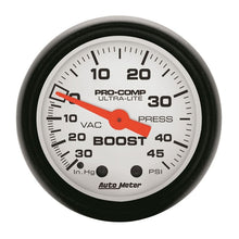 Load image into Gallery viewer, AutoMeter Phantom 52mm 30in Hg-Vac/45PSI Mechanical Vacuum/Boost Gauge (5708)