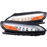 ANZO USA 2014-2016 Jeep Cherokee LED Parking Lights Chrome w/ Amber Reflector (511081)