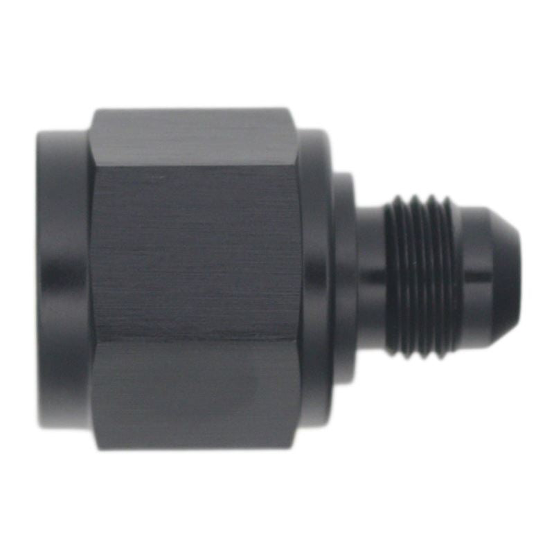 DeatschWerks 10AN Female Flare to 6AN Male Flare Reducer - Anodized Matte Black (6-02-0219-B)