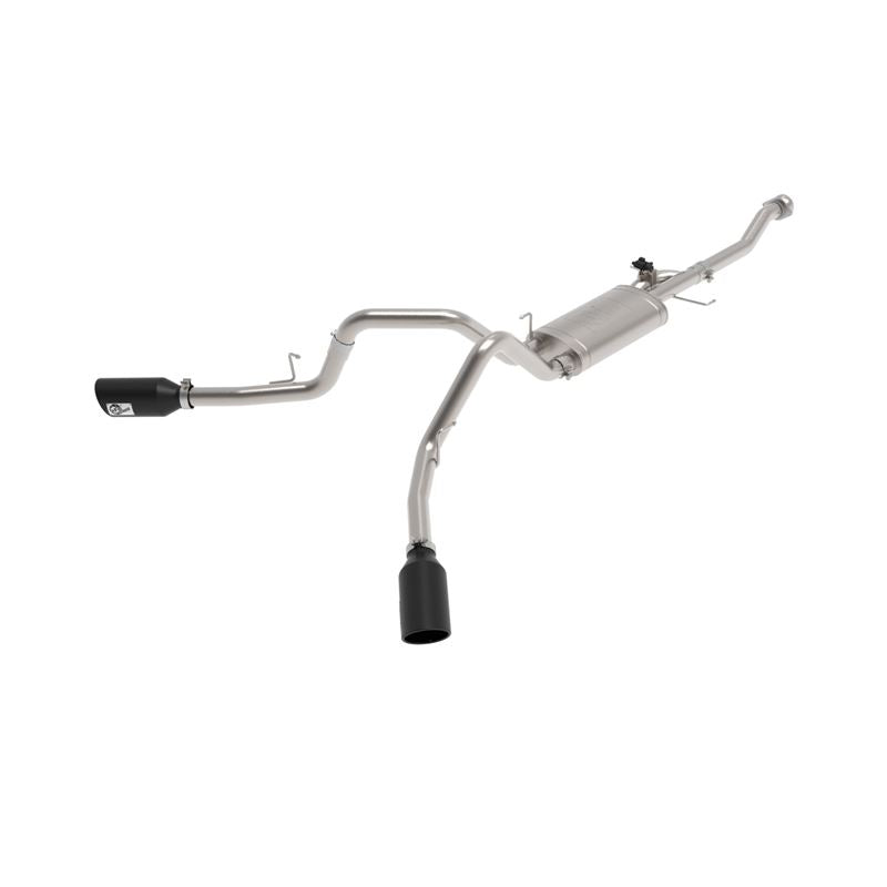 aFe Gemini XV 3 IN 304 Stainless Steel Cat-Back Exhaust System w/ Cut-Out Black for 2021-2021 Ford F-150(49-33129-B)