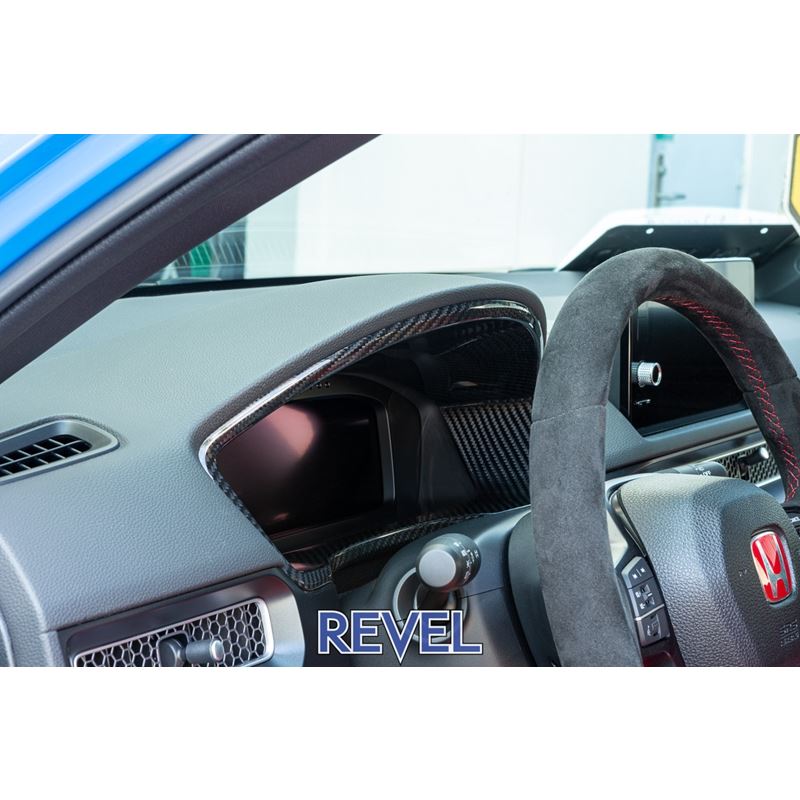 Revel GT Dry Carbon Dash Cluster Cover - 1 Piece for 2023+ Honda Civic Type-R (1TR4GT0DH01)
