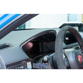 Revel GT Dry Carbon Dash Cluster Cover - 1 Piece for 2023+ Honda Civic Type-R (1TR4GT0DH01)