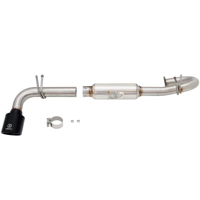 Takeda 2-1/4 to 2-1/2in 304 Stainless Steel Axle-Back Exhaust System w/Black Tip (49-36025-B)