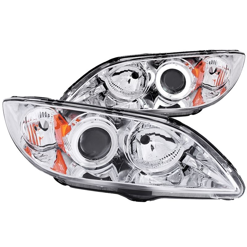 ANZO USA 2004-2008 Mazda 3 Projector Headlights w/ Halos Chrome (121211)