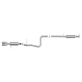 Takeda Cat-Back Exhaust System for 2014-2019 Ford Fiesta(49-33140-P)
