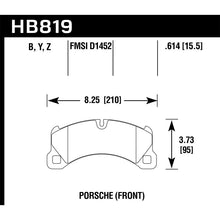 Load image into Gallery viewer, Hawk Performance LTS Brake Pads (HB819Y.614)