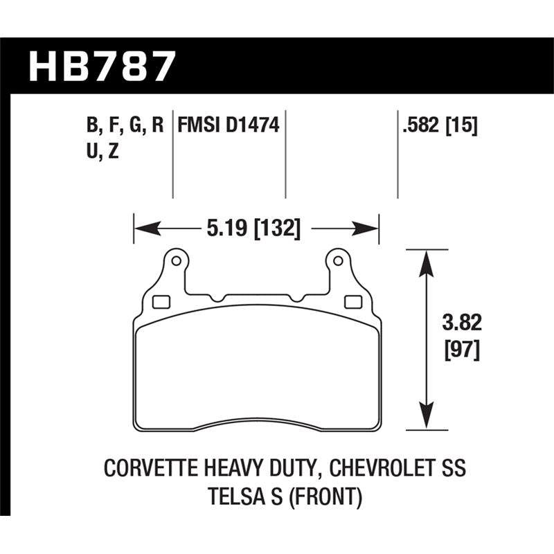 Hawk Performance DTC-70 Brake Pads (HB787U.582)