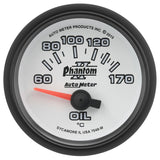 AutoMeter Phantom II Gauge Oil Temp 2 1/16in 60-170f Electric Phantom II (7548-M)