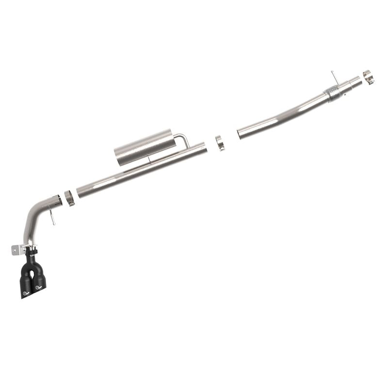 afe Rebel Series 3 IN 304 Stainless Steel Cat-Back Exhaust System w/ Black Tips (t) (49-33119-B)