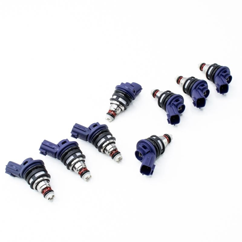 Deatschwerks Set of 8 370cc Side Feed Injectors for Nissan Q45 94-99 (01J-00-0370-8)