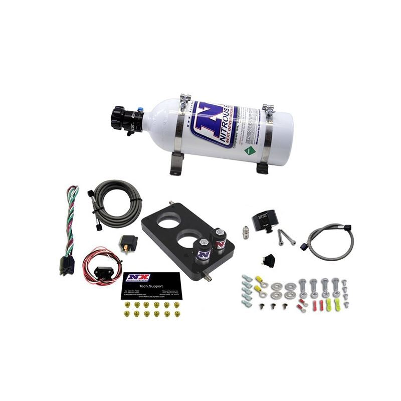 Nitrous Express 05-10 Ford Mustang 4.6L 3 Valve Nitrous Plate Kit (50-150HP) w/5lb Bottle (20947-05)