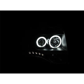 ANZO USA 2007-2014 Ford Expedition Projector Headlights w/ Halo Black (111113)