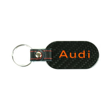 Load image into Gallery viewer, Fabspeed Audi Black, Silver, Red Carbon Fiber Keyring (FS-CF-CKR-AURS)