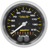 AutoMeter Carbon Fiber 3-3/8in. 0-225KM/H (GPS) Speedometer Gauge (4780-M)