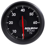 AutoMeter Airdrive 2-1/6in Boost Gauge 0-60 PSI - Black (9160-T)