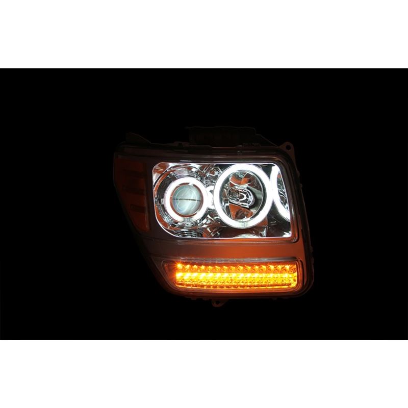 ANZO USA 2007-2012 Dodge Nitro Projector Headlights w/ Halo Chrome (CCFL) G2 (111144)