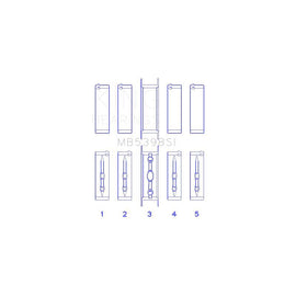 King Engine Bearings Main Bearing Set for 2007-2009 Chevrolet Suburban 2500 (MB5398SI 020)