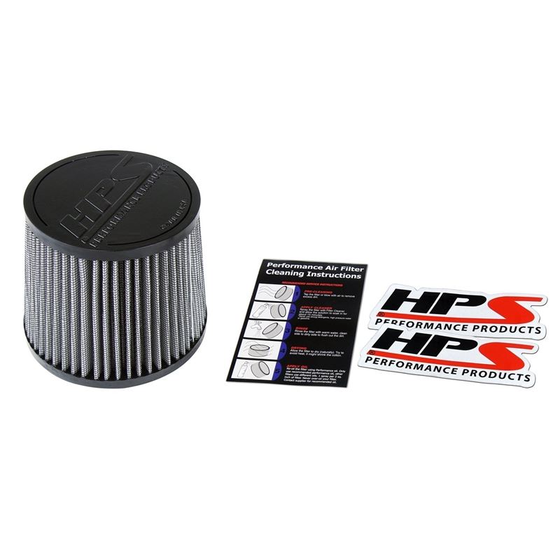 HPS High Flow Performance Air Filter,3" Flange ID,6.75" Length,Washable,Reuseable (HPS-4276)