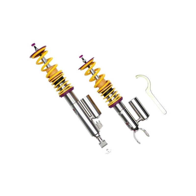 KW Suspension V3 Inox-Line Front and Rear Coilover Kit with Electronic Damper Cancellation Kit for 2021 Volkswagen Golf(352800CV)