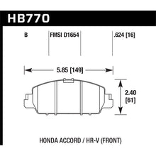 Load image into Gallery viewer, Hawk Performance HPS 5.0 Brake Pads (HB770B.624)