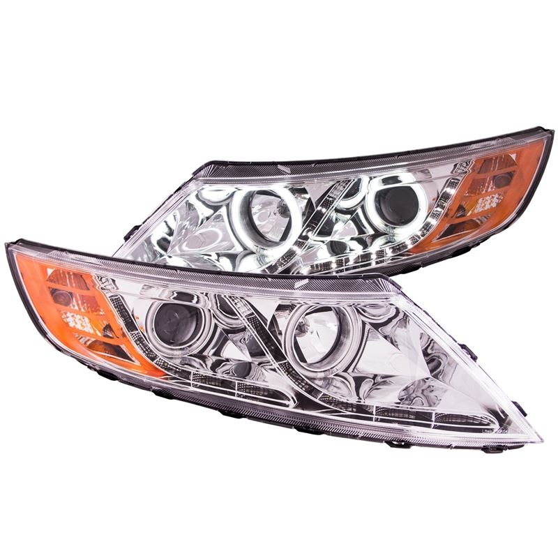 ANZO USA 2011-2013 Kia Optima Projector Headlights w/ Halo Chrome (CCFL) (121459)