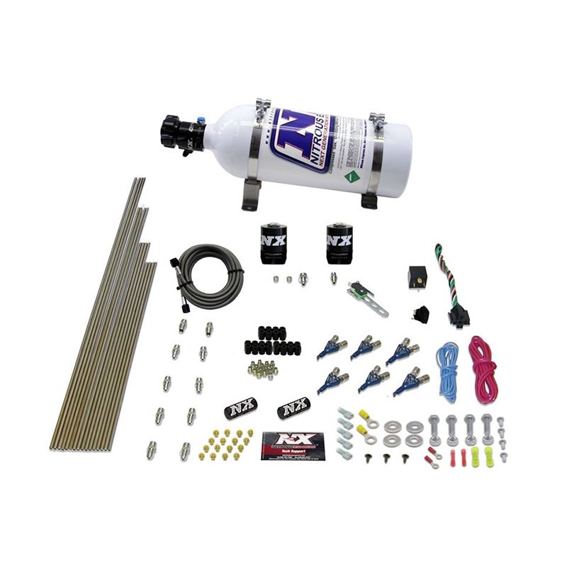 Nitrous Express 6 Cyl Gas Nitrous Kit (150-375HP) w/5lb Bottle (80006-05)