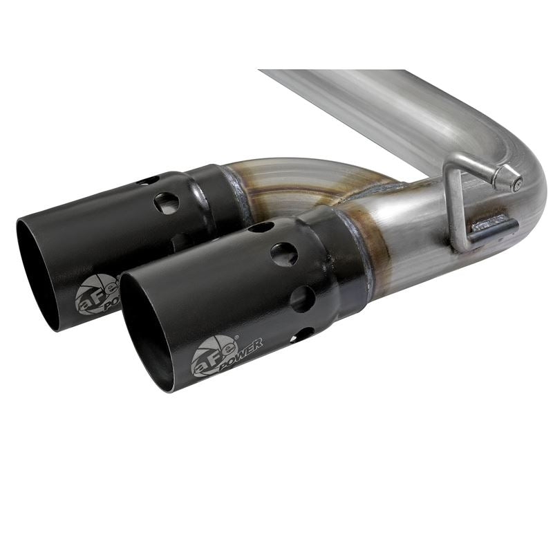 aFe Rebel Series 3 IN 409 Stainless Steel DPF-Back Exhaust System w/Black Tip (49-44065-B)