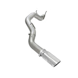 aFe Large Bore-HD 5 IN 409 Stainless Steel DPF-Back Exhaust System w/Polished Tip (49-42039-P)