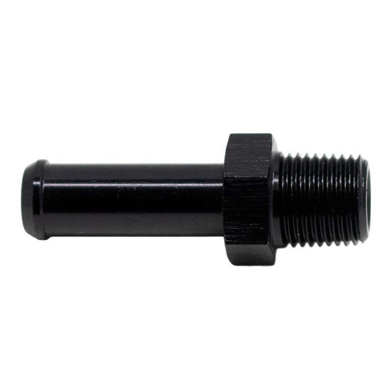 DeatschWerks 1/8in NPT Male Thread 5/16in Hose Barb - Anodized Matte Black(6-02-0916-B)