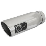 aFe MACH Force-Xp 304 Stainless Steel Clamp-on Exhaust Tip Polished Left Side Exit (49T40502-P12)