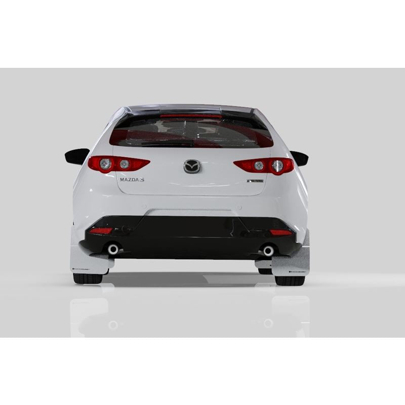 Rally Armor Black Mud Flap/Dark Grey Logo for 2019-2020 Mazda 3 (MF61-UR-BLK/DGRY)