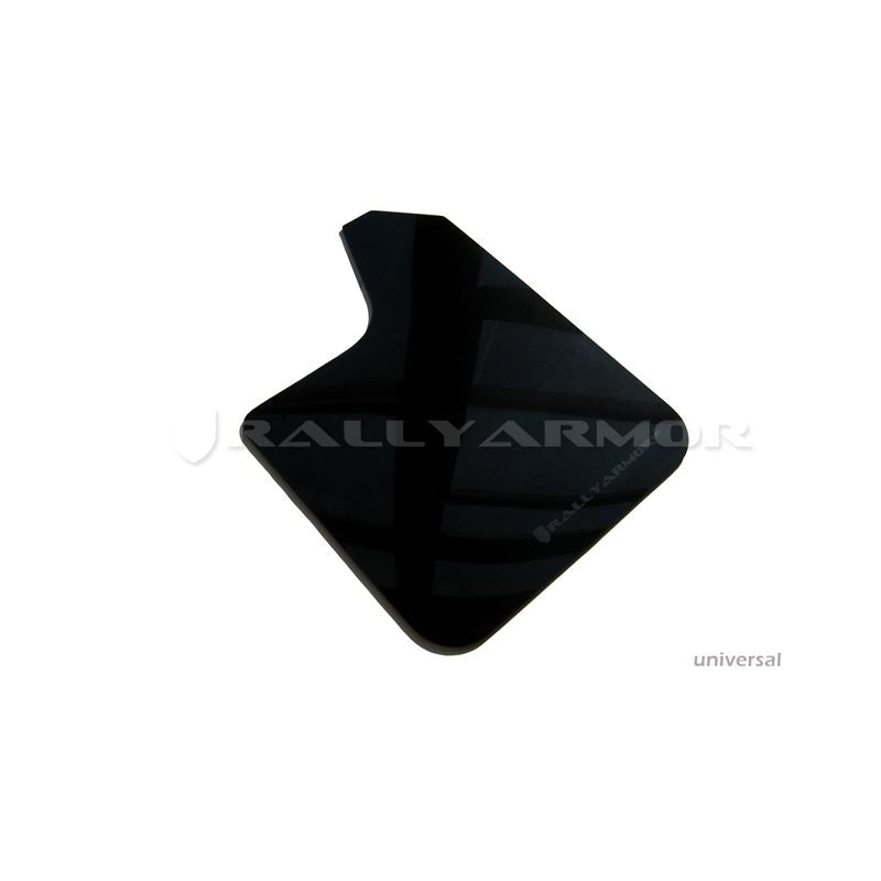 Rally Armor Black Mud Flap/Grey Logo (MF12-UR-BLK/GRY)