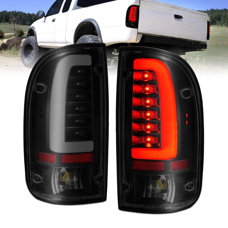 ANZO USA Tail Light Assembly, LED, Smoke Lens, Black Housing, Pair, (311354)