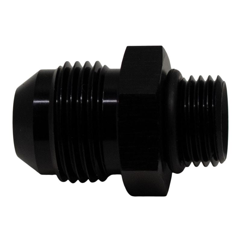 DeatschWerks 6AN ORB Male to 8AN Male Flare Adapter (Incl O-Ring) - Anodized Matte Black(6-02-0405-B)