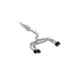 MBRP Exhaust 3in. Cat-Back, 2.5in. Quad Split Rear Exit, T304, CF Tips (S46193CF)