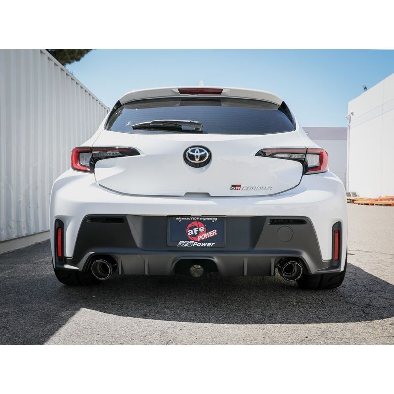 aFe Power Gemini XV 3in to 2-1/2in CatBack Exhaust w/Carbon Fiber Tips for 23-24 Toyota GR Corolla L3 1.6L (t) (49-36067-C)