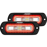 Rigid Industries SR-L Series Flush Mount LED Spreader Pair w/ Red Halo - Universal (53222)