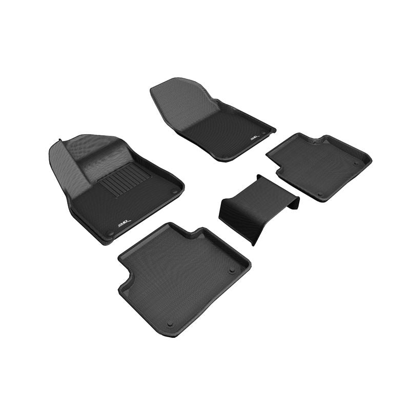 3D Maxpider KAGU Floor Mat, BLACK, 1ST ROW/2ND ROW (L1PO01901509)