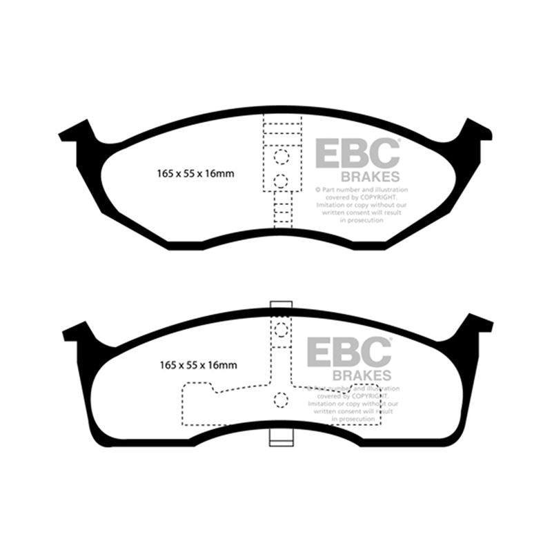 EBC Greenstuff 2000 Series Sport Brake Pads (DP21623)